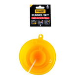 yellow funnel set 50mm, 75mm, 95mm, 115mm