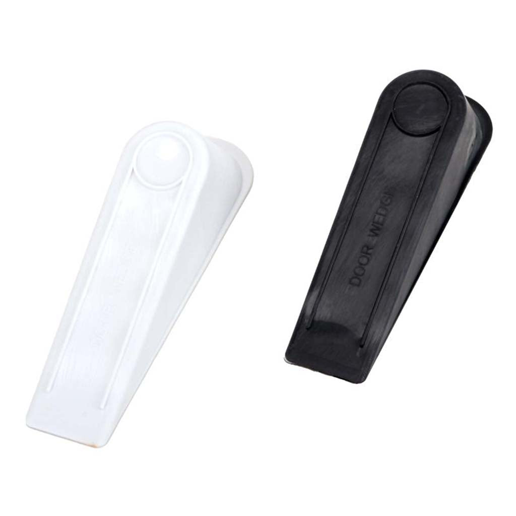 HANDY HARDWARE Black or White Rubber Door Stopper 14.5x4cm 120772