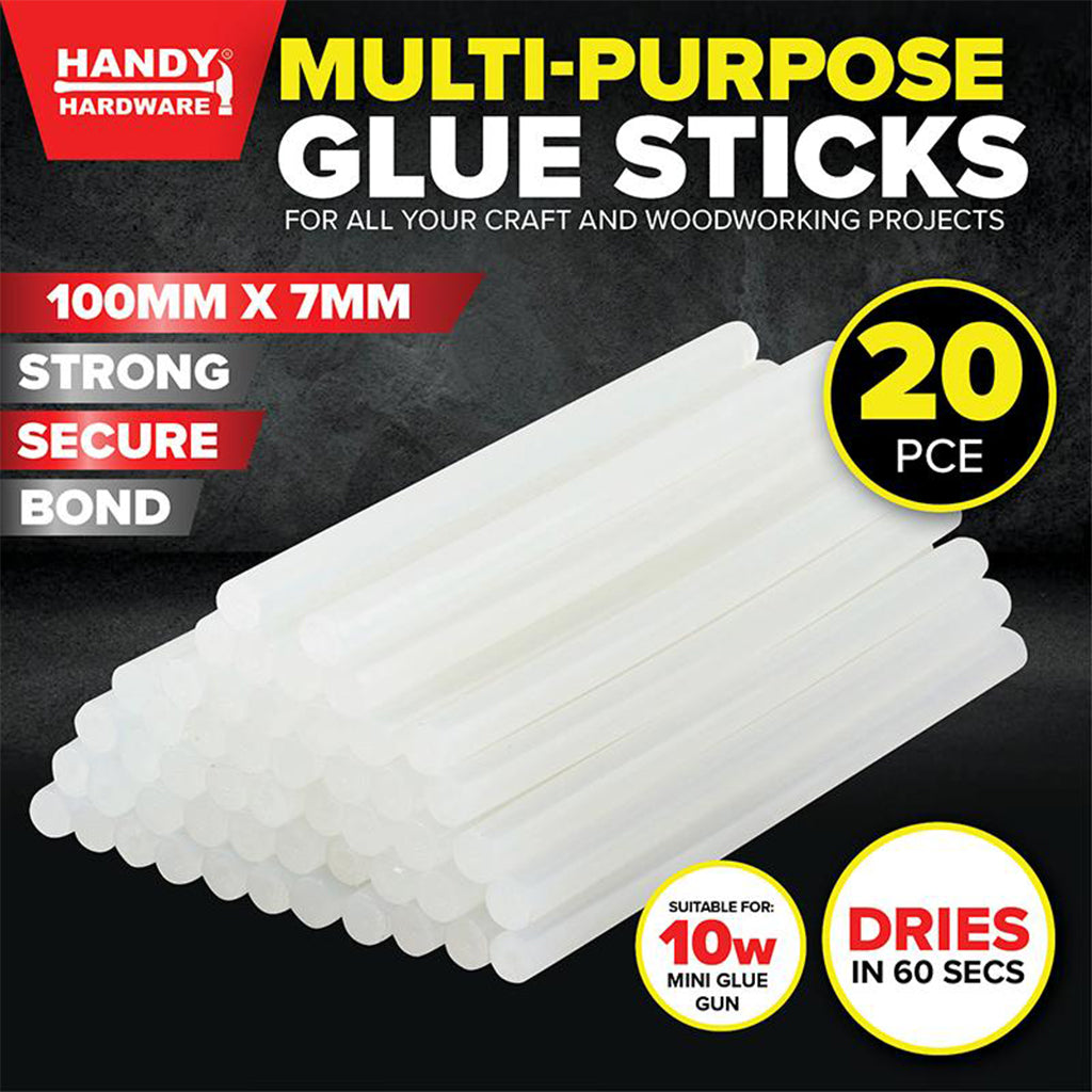 HANDY HARDWARE Glue Sticks 100x7mm 20Pcs 218646