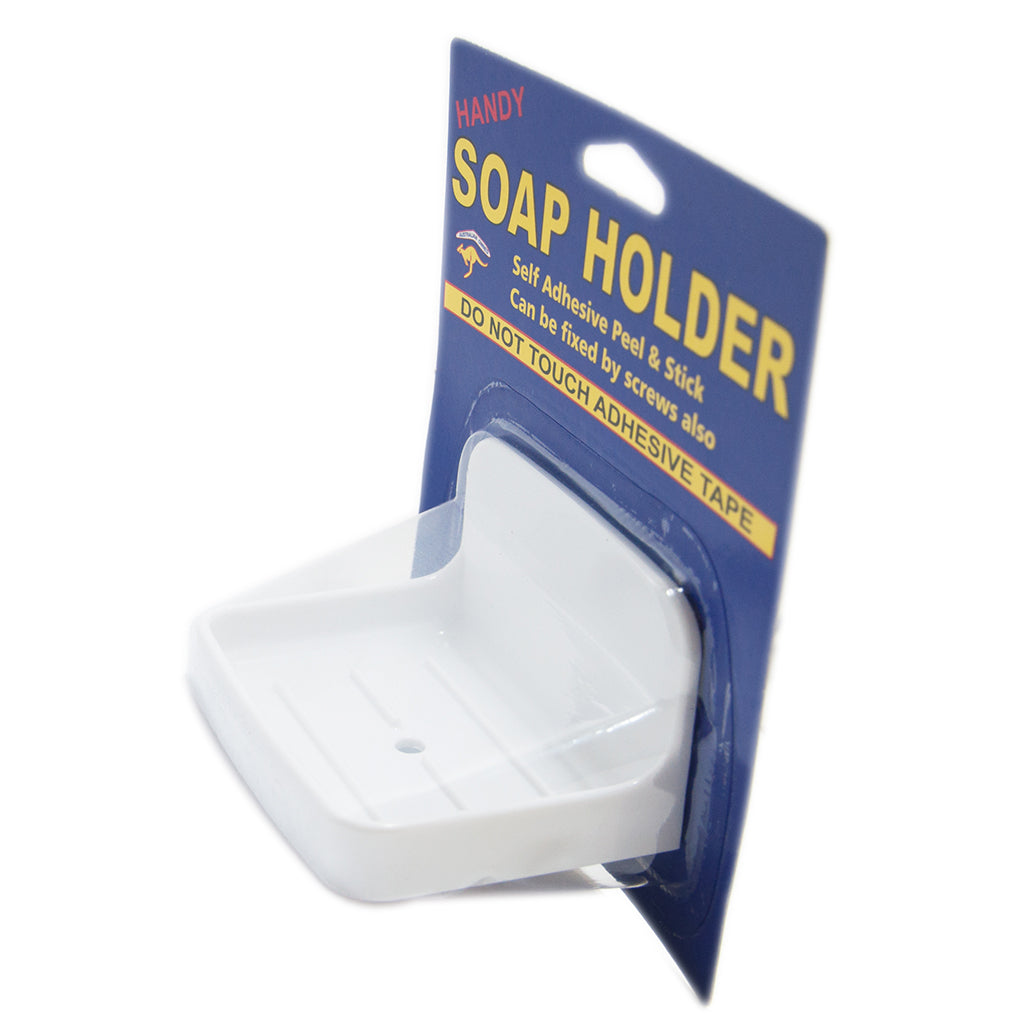 HANDY PRODUCT Plastic White Self Adhesive Soap Holder S1