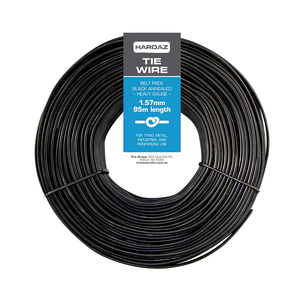 HARDAZ Tie Wire Belt Pack 1.57mm X 95m Black Annealed HBP15795B