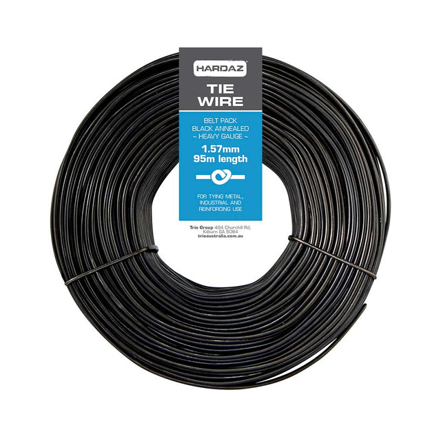 HARDAZ Tie Wire Belt Pack 1.57mm X 95m Black Annealed HBP15795B