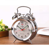 HEFEI Double Bell Mechanical Alarm Clock 16cm Silver 813