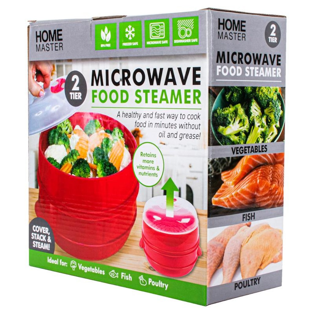 HOME MASTER 2 Tier Microwave Steamer 21.56cm Diameter 62249