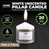 Pillar Candle Unscented 7x7.5cm 20 Hours