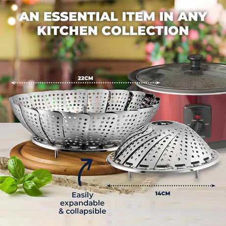 HOME MASTER Stainless Steel Steamer Basket 22cm 2250950