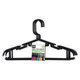 HOME MASTER Swivel Plastic Coat Hangers 24x44cm Black 5Pcs