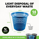 HOME MASTER Waste Basket Plastic 14L 28X26cm 83299