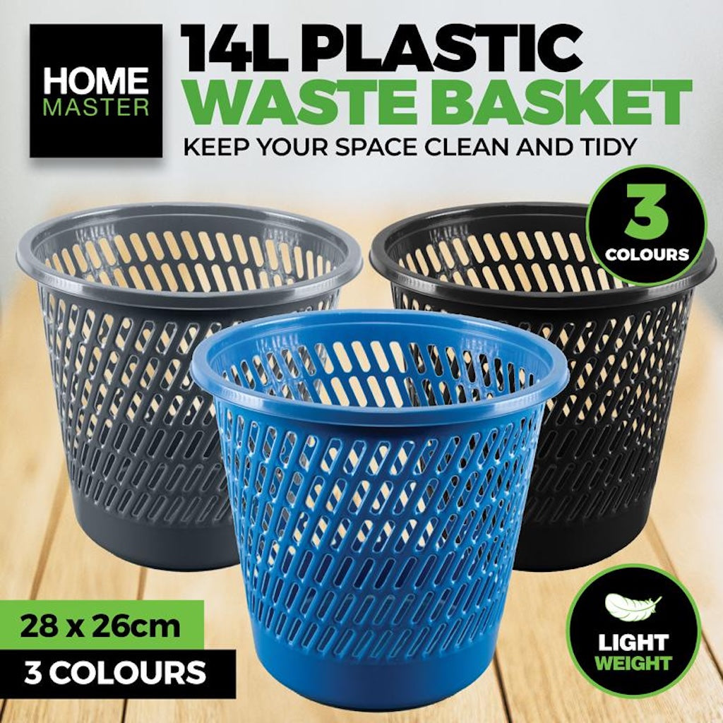 HOME MASTER Waste Basket Plastic 14L 28X26cm 83299