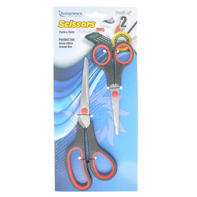 HOMEWARE Stainless Steel Scissor 15cm 25cm 2Pcs 603