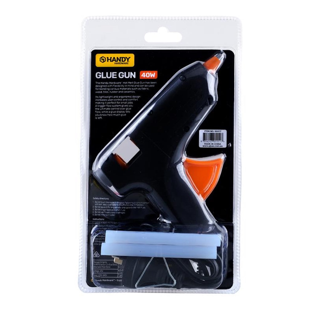 Handy Hardware Glue Gun Black 240V 10W 40W 55517