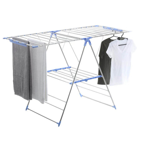 Homeware Stainless Steel Foldable Cloth Dryer Rack 140x60x90cm