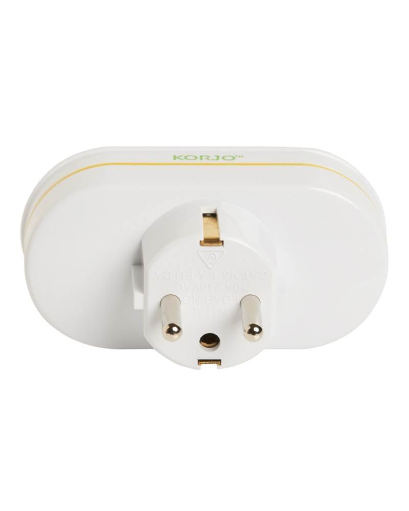 KORJO Travel Double Adaptor Use in Europe (NOT UK)