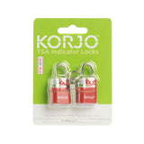 KORJO 2 Luggage Locks TSA Luggage Locks with Indicator TSALL