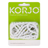 KORJO 3 Meters Pegless Clothesline For Travel Camping or House Using PCL17