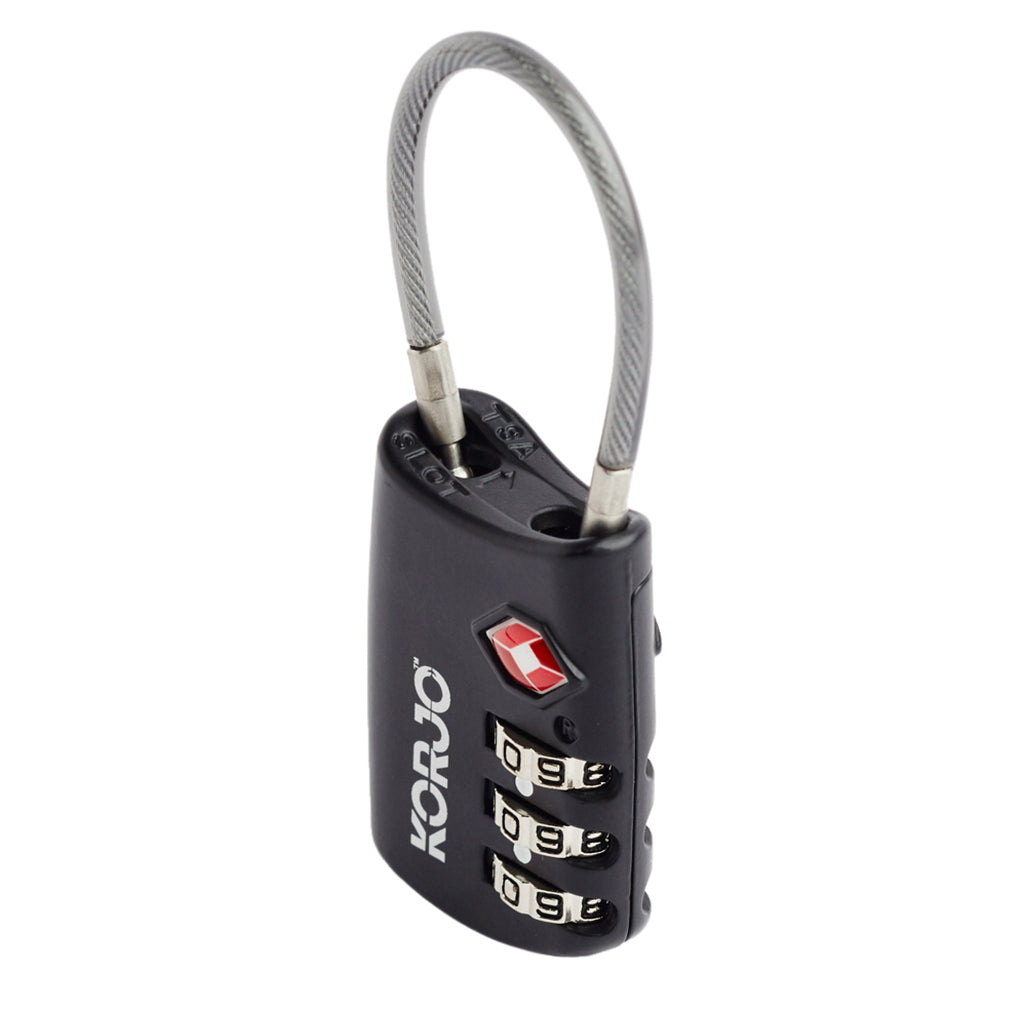 KORJO TSA Flexicable Travel Luggage Lock TSA FC