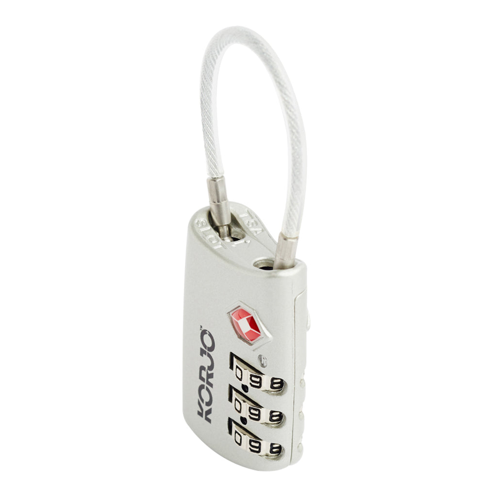 KORJO TSA Flexicable Travel Luggage Lock TSA FC