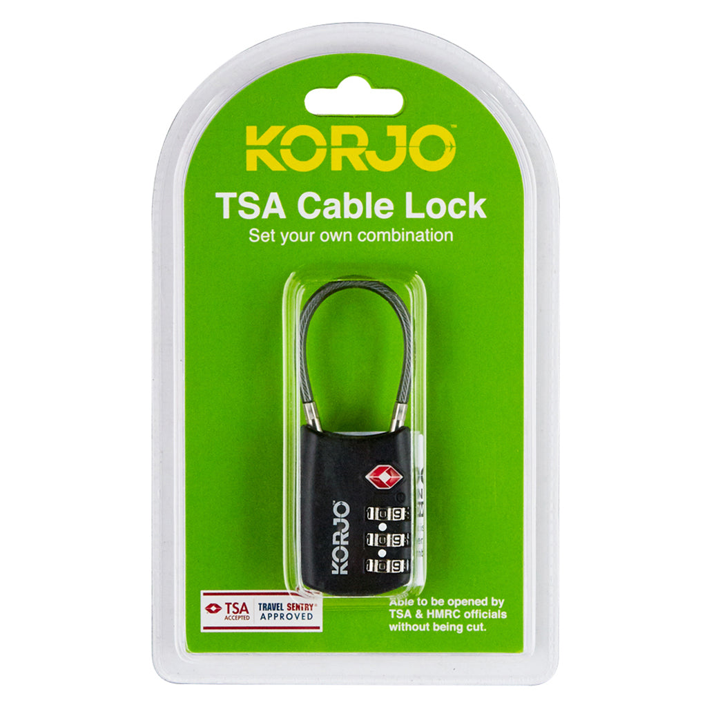 KORJO TSA Flexicable Travel Luggage Lock TSA FC