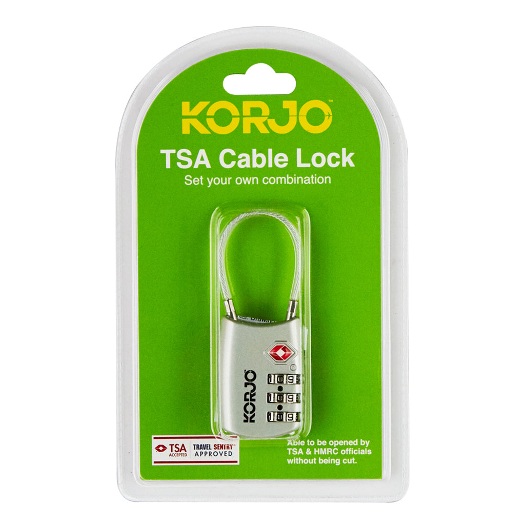 KORJO TSA Flexicable Travel Luggage Lock TSA FC