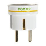 KORJO Travel Adaptor Use in EU, Bali, Middle East, Sth America