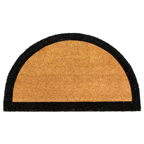 Kenware Black Border Coir Half Round Door Mat 45X75cm VV3-HR