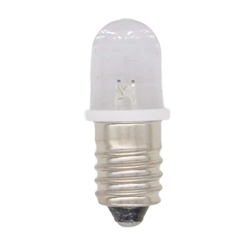 LED Indicator Light Bulb E10 12V 0.2W White