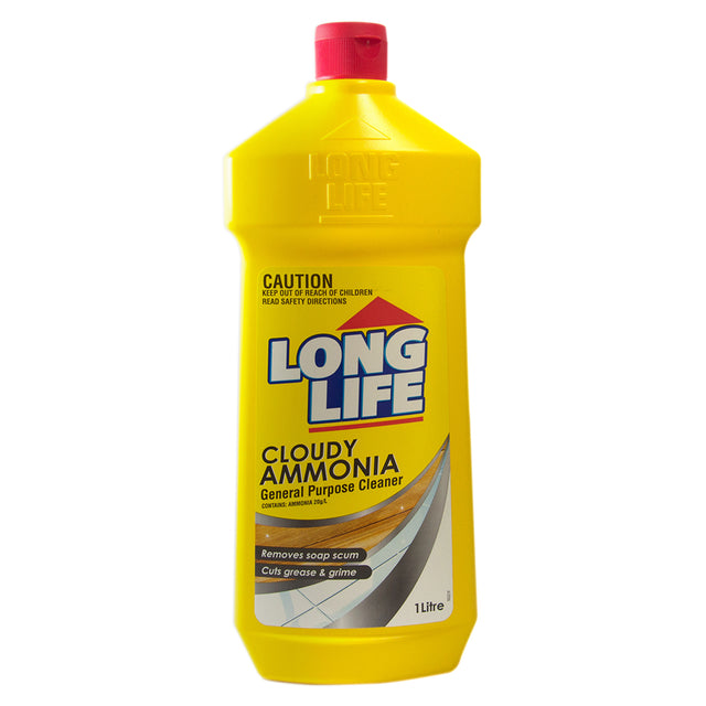 LONG LIFE Cloudy Ammonia 1L General Purpose Cleaner