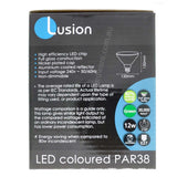 LUSION Colour PAR38 LED Light Bulb E27 240V 12W Green 20827