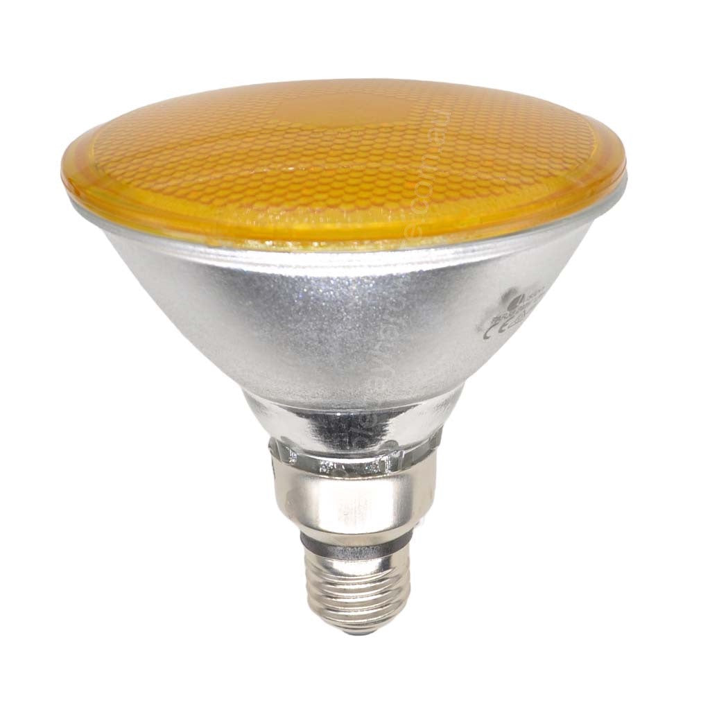 LUSION Colour PAR38 LED Light Bulb E27 240V 12W Yellow 20828