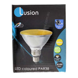 LUSION Colour PAR38 LED Light Bulb E27 240V 12W Yellow 20828