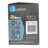 Lusion G95 Spherical LED Light Bulb E27 240V 8W Opal W/W 20980