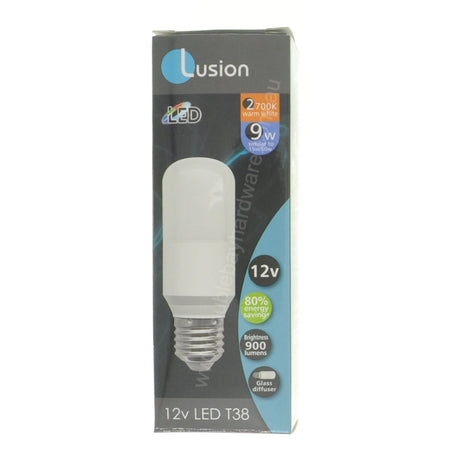 Lusion T38 LED Light Bulb E27 12V 9W W/W Frosted 21002