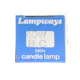 Lampways Candle Incandescent Light Bulb B22 240V 40W Pearl