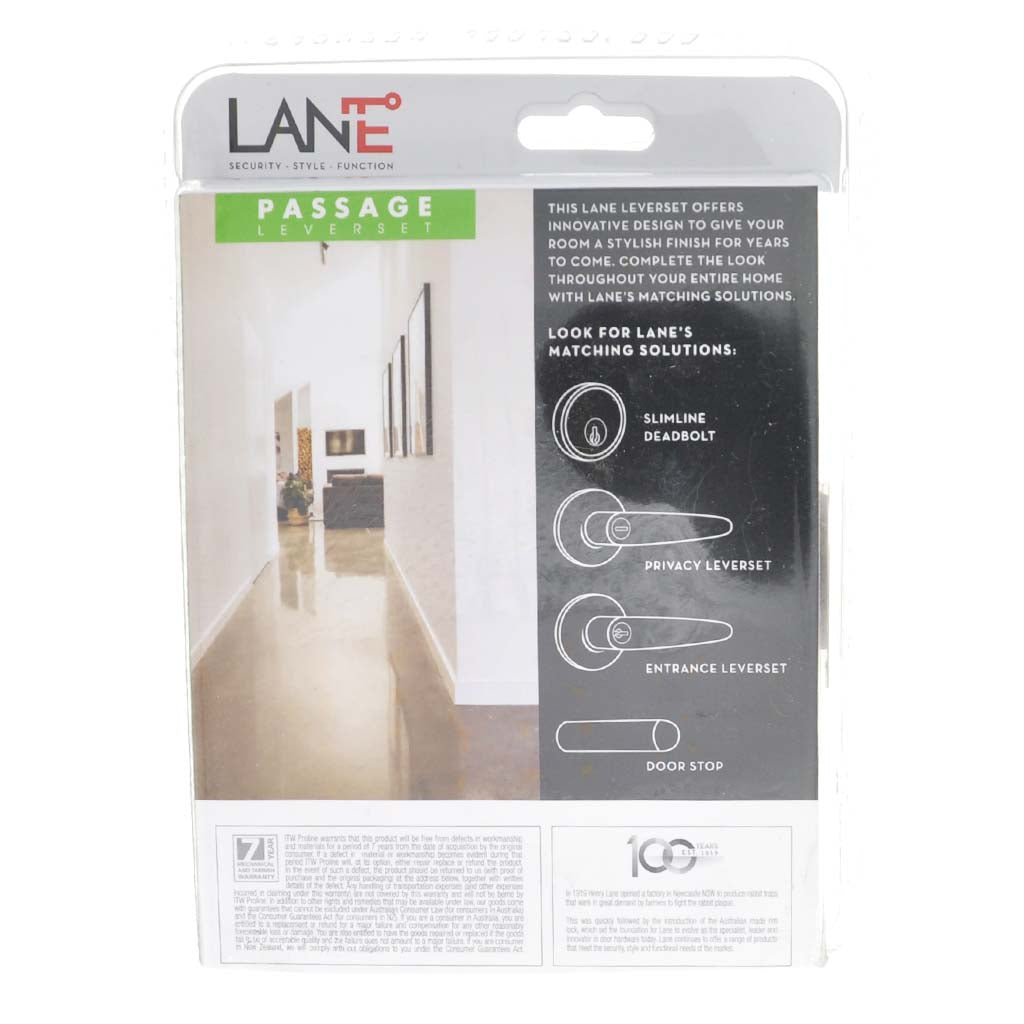 Lane Avalon Passage Leverset Brushed Satin Chrome L971806