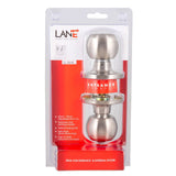 Lane Bala Entrance Knobset Satin Stainless Steel L972025