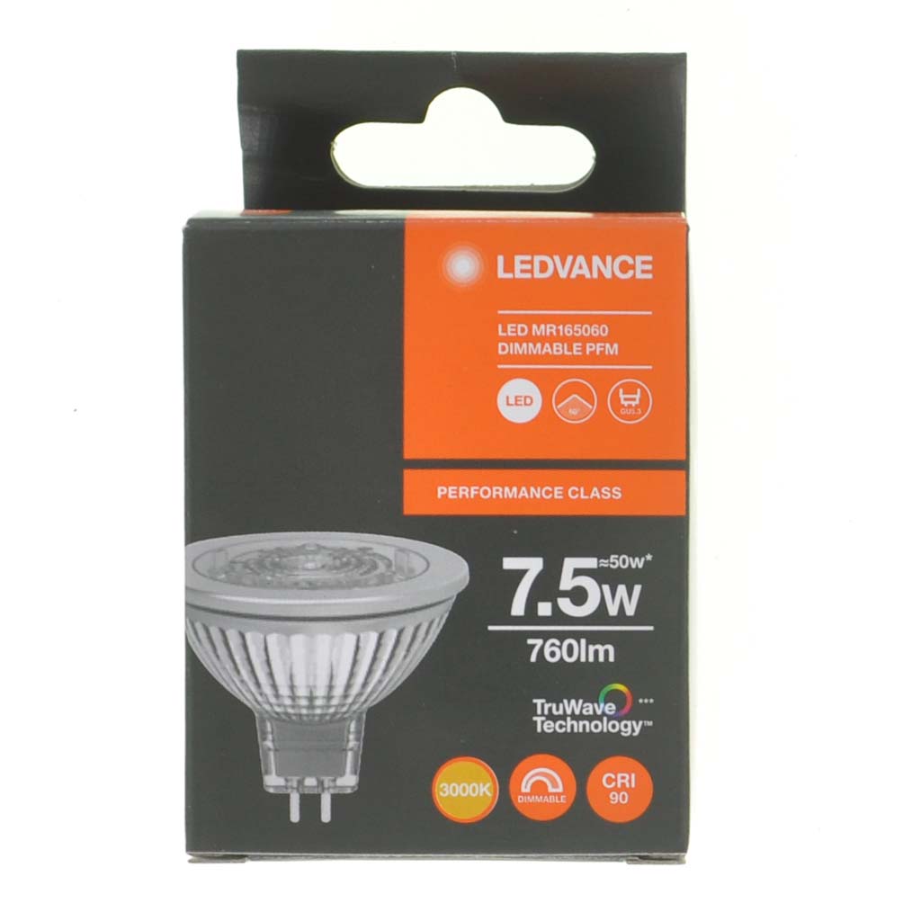 Ledvance MR16 LED Light Bulb GU5.3 12V 7.5W W/W