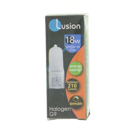 Lusion Bi-Pin Halogen Light Bulb G9 240V 18W Frosted 30400