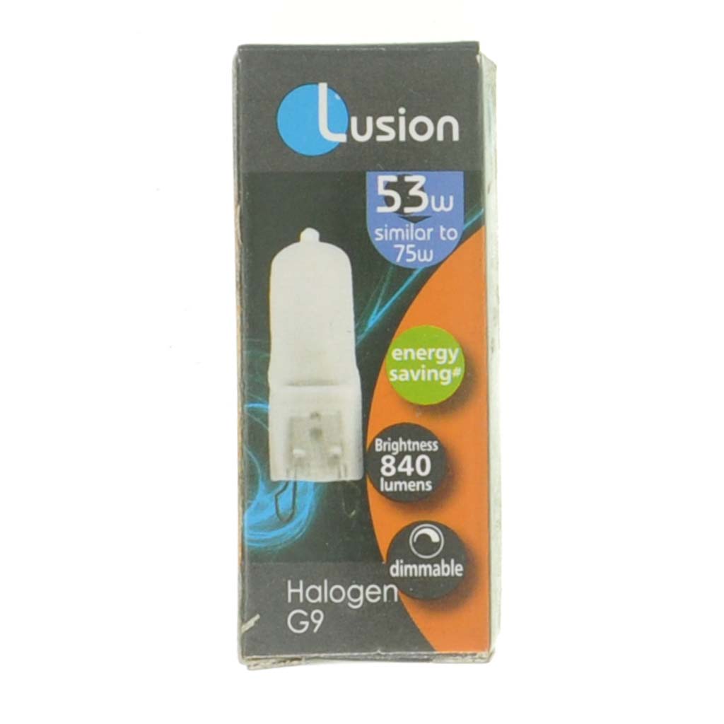 Lusion Bi-Pin Halogen Light Bulb G9 240V 53W Frosted 30403