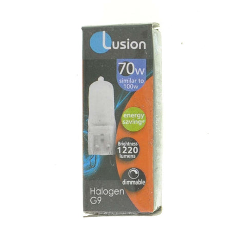 Lusion Bi-Pin Halogen Light Bulb G9 240V 70W Frosted 30404