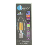 Lusion Candle Filament LED Light Bulb B15 240V 4W W/W 20243