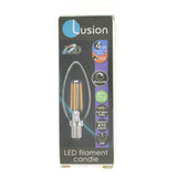 Lusion Candle Filament LED Light Bulb E14 240V 4W W/W 20240