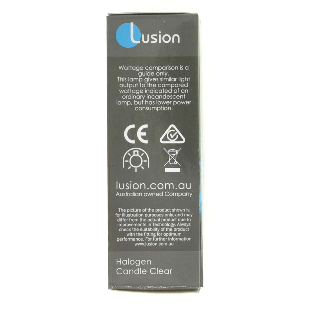 Lusion Candle Halogen Light Bulb B22 240V 28W Clear 30102