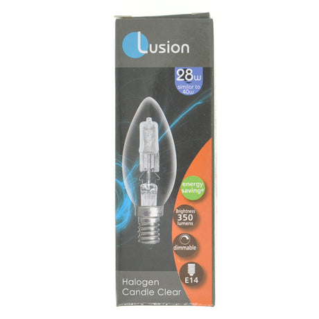 Lusion Candle Halogen Light Bulb E14 240V 28W Clear 30110