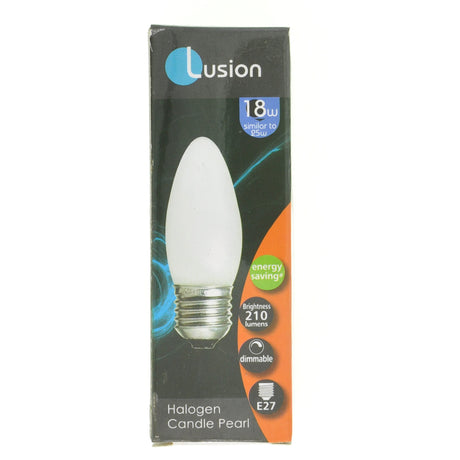 Lusion Candle Halogen Light Bulb E27 240V 18W Pearl 30105