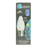 Lusion Candle LED Light Bulb B22 240V 4W Pearl C/DL 20272