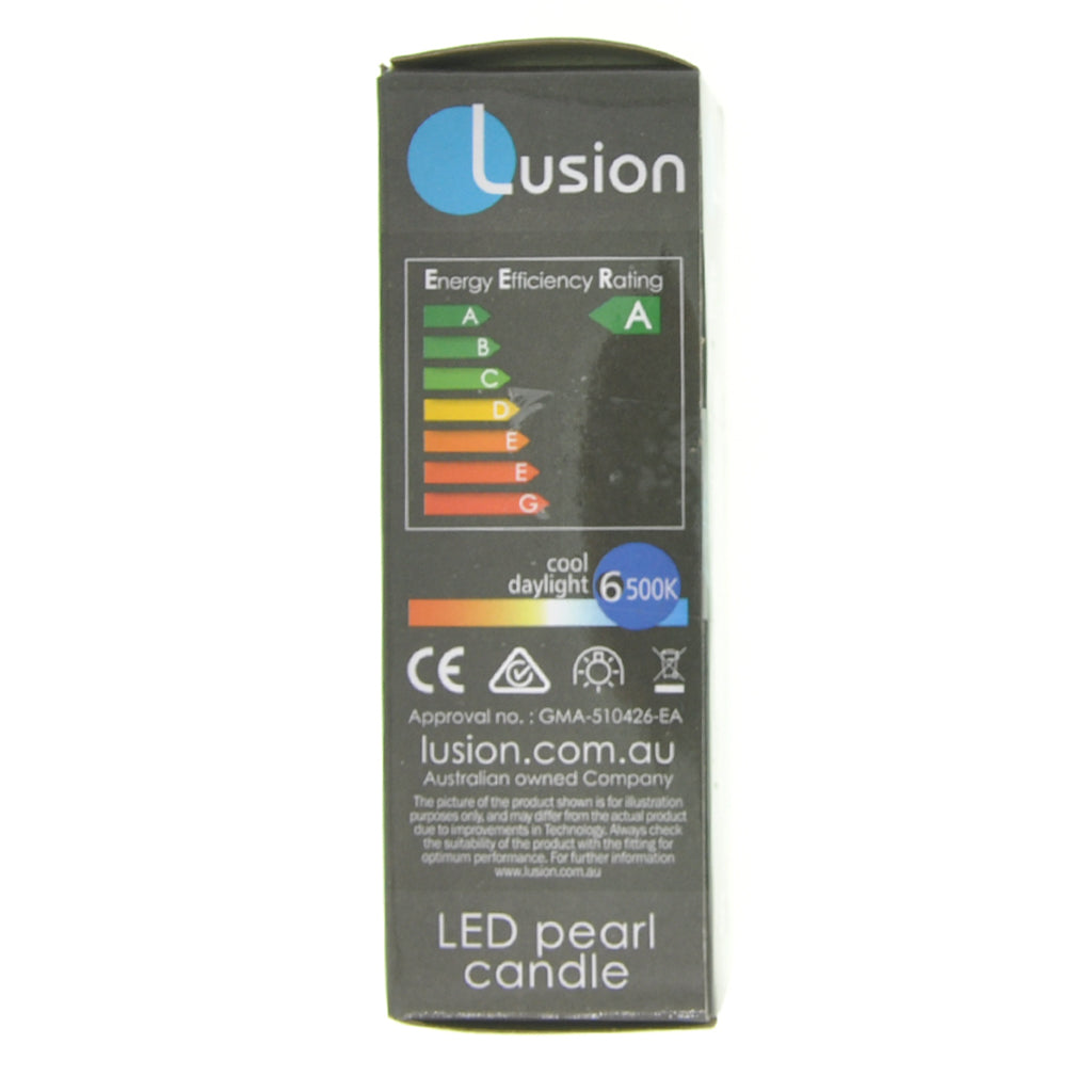 Lusion Candle LED Light Bulb E14 240V 4W Pearl C/DL 20270