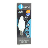 Lusion Candle LED Light Bulb E14 240V 4W Pearl W/W 20255