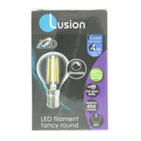 Lusion Fancy Round Filament LED Light Bulb B15 240V 4W C/DL 20237