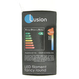 Lusion Fancy Round Filament LED Light Bulb E27 240V 4W W/W 20231