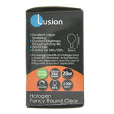 Lusion Fancy Round Halogen Light Bulb B15 240V 28W Clear 30214